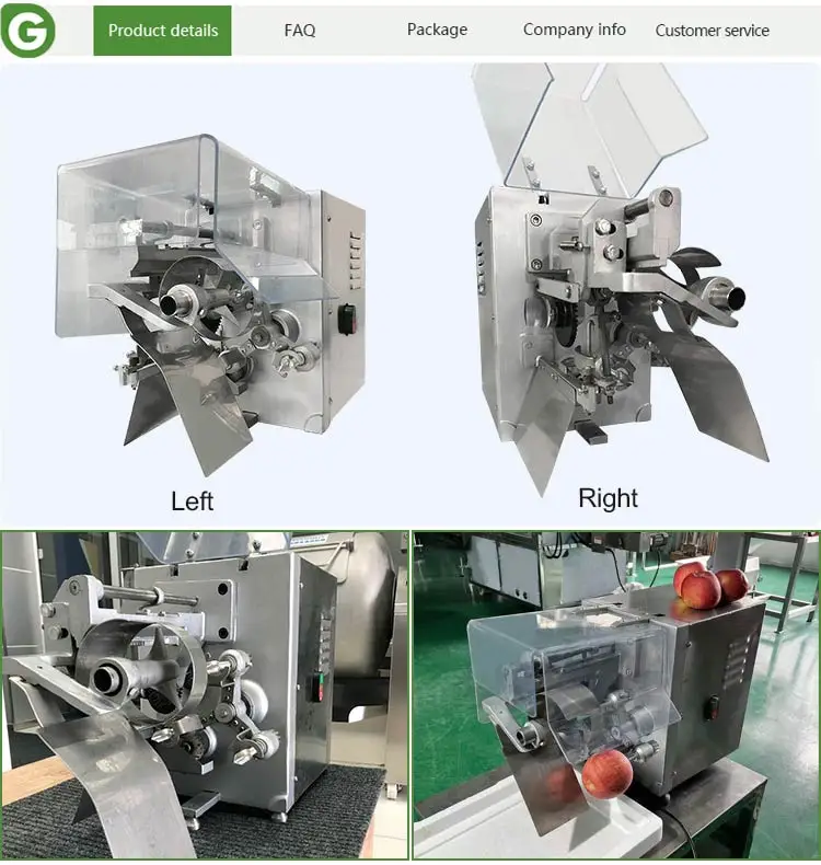 Combined industrial machine for fruit grinding, cutting and core removal