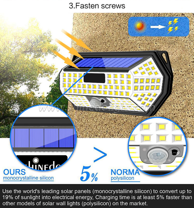 Solar wall lighting