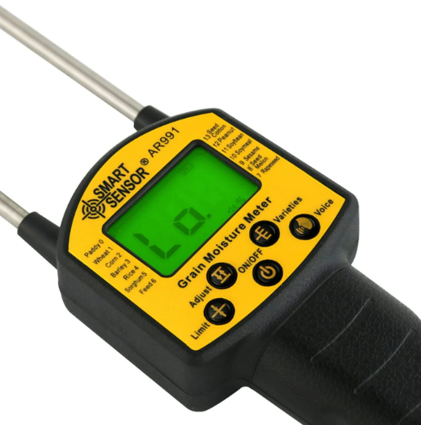 A device for measuring moisture in the product