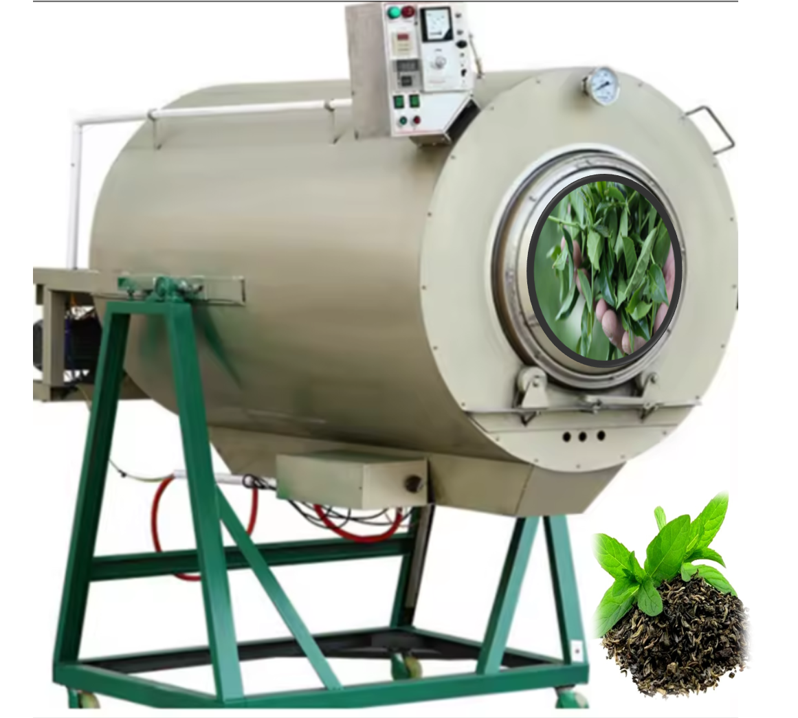 Tea drying machine with rotary drum (200 kilos per day)